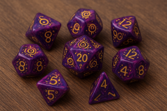 D&D Würfelset mit arkanem Design