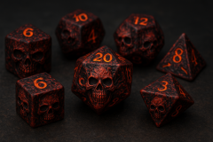 D&D Würfelset mit Höllen-Design